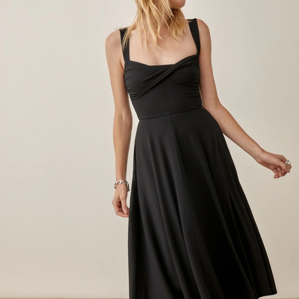 Reformation Ami Dress in Black
